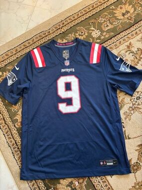 New England Patriots Kayshon Boutte jersey, Size Men’s XL